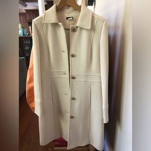 JCREW CLASSIC LADY DAY COAT with Thinsulate® Sz 8 in CREAM EUC
